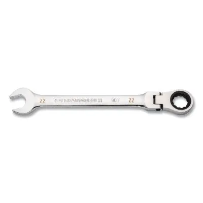 GEARWRENCH 86722 90-Tooth 12 Point Flex Head Ratcheting Combination Wrench Metric 22 mm