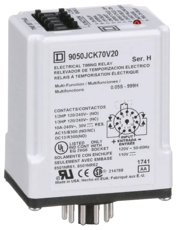 Square D 9050JCK70V20 120V Relay