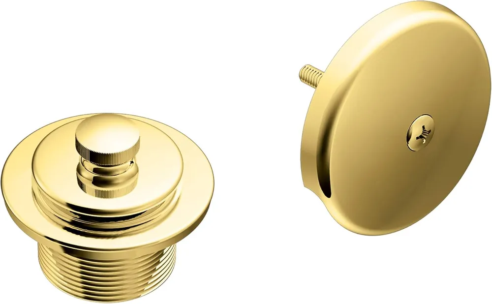 Moen T90331P Tub and Shower Drain Kit 1.5 Inch Threads Polished Brass