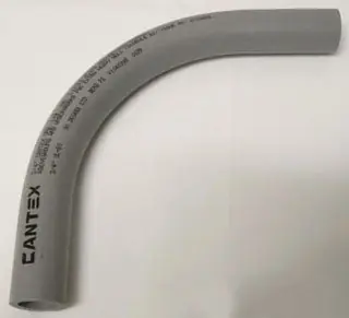 Cantex 5121062 Rigid Conduit Elbow PVC Schedule 80 90 Degree Bend Radius 24 Inch