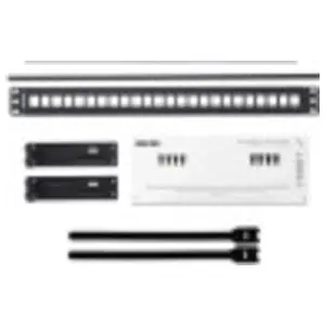 KeyConnect AX103114 Empty Modular Patch Panel 24-Port Black