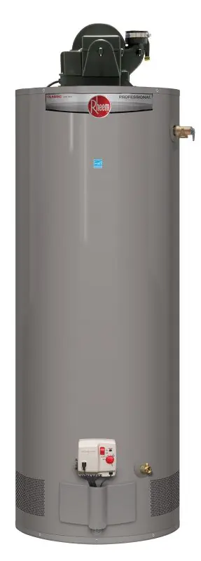 RHEEM PROG40S-32PRH67PV Professional Classic Series Gas Water Heater, Power Vent, 40 Gallon, 67% Efficiency, 32k BTU, Propane