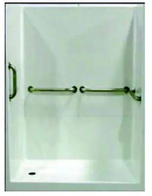 Praxis HS761BLHWHITE 3pc. 60 x 32 Shower LH Drain ADA White