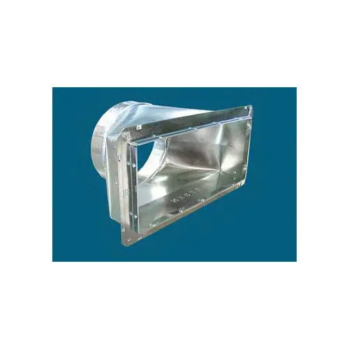 M&M 6011489 Register Box With Snap-Rail Flange, 14 in L x 8 in W, 9 in Collar