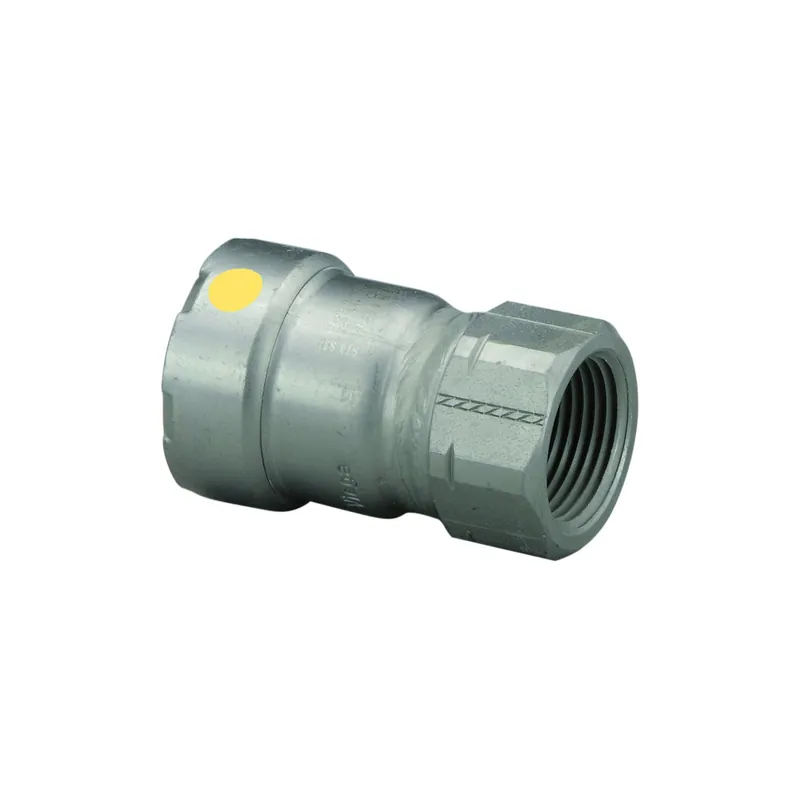 Mega Press G 25596 MegaPressG Carbon Steel Female Adapter, With Smart Connect & HNBR Sealing, P x FPT, 1-1/4 x 3/4