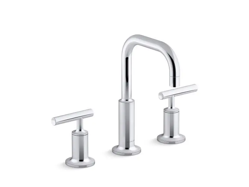 Kohler K-14406-4-CP Purist Polished Chrome 1.2 GPM Widespread Bathroom Faucet