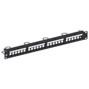 CommScope Uniprise 760237046 Discrete Distribution Module Panel 24-Port Black