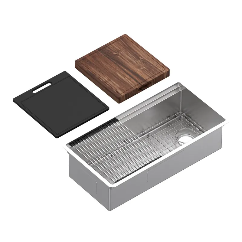 Rohl RUWUM3619WSSB Chef Sink 36 1B Stainless Steel