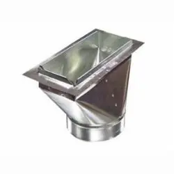 Gray Metal South 10X4X6-110RF 10 inch x 4 inch x 6 inch #110RF Straight Boot with Flange