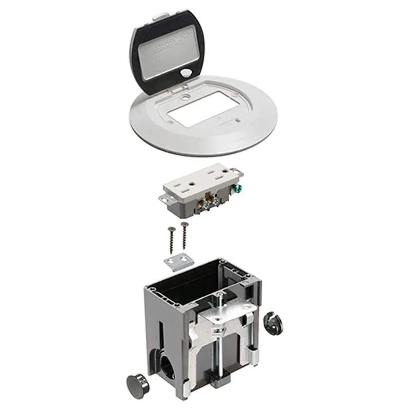 Arlington FLBAFR101W Round Non Metallic Adjustable Floor Box