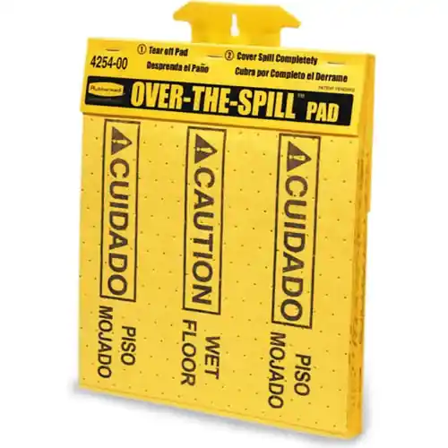 Rubbermaid FG425400YEL Over The Spill Pad, 22 Sheets/Pad - Package Qty 12