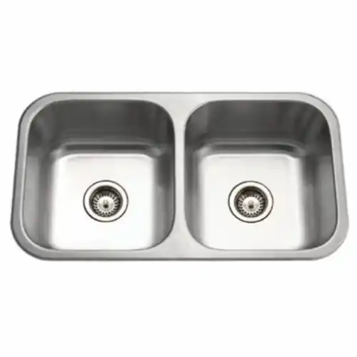 Hamat USA CLA-3218D-1 Kitchen Sink 32 Inch x 18 Inch Double Bowl 18GA Undermount Replacement MPN