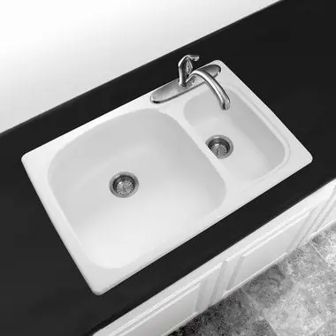 Swan Surfaces KS03322LS.010 SINK 33X22 1HL DBL BWL