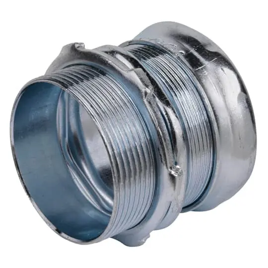 Steel City TC116A Compression Connector, Concrete Tight, Conduit Size 2 Inches, Material Steel