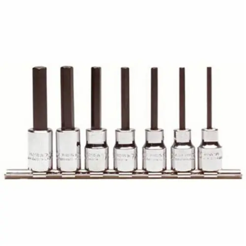 Proto STAPR-J49007C Socket Bit Set, Imperial, 1/8 to 3/8 in Hex, 3/8 in Drive, 7 Pieces