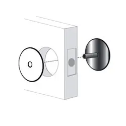 PRO-LOK EHC-100-PC Door Mount Filler Plate Hole Cover, 2-5/8 Diameter, Prime Coated, For 2-1/4 Thickness Door