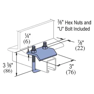 Atkore P2785-EG Unistrut Beam Clamp 1000 lb Load 3 in W x 1/4 in THK Flange
