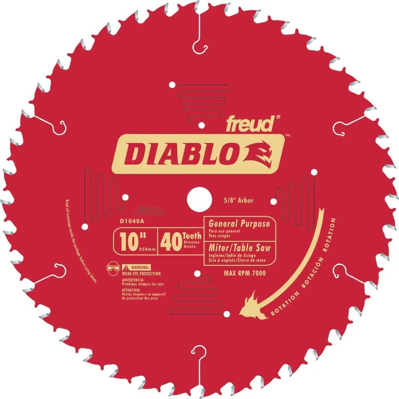 Diablo D1040A 10 In. 40-Tooth General Purpose Circular Saw Blade, Bulk