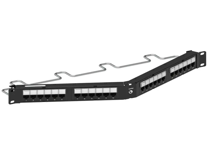COMMSCOPE 760162826 UNPA-6A-DM-1U-24 Uniprise Category 6a Angled 24 Port Patch Panel