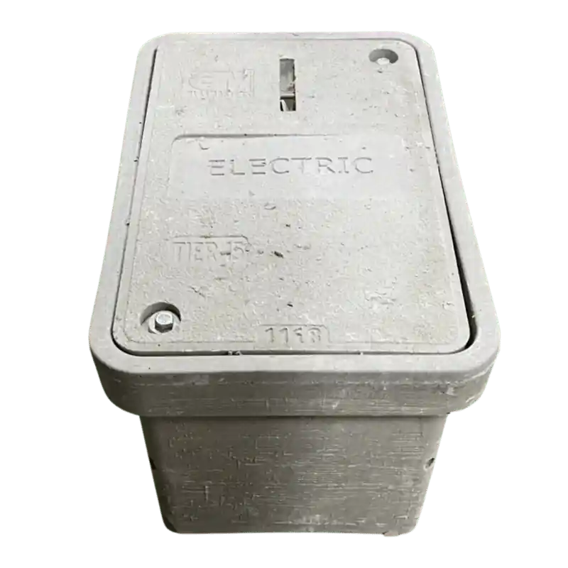 Glasmasters A111812P15-H-EL 11x18x12 Quazite Underground Enclosure Box With Electric Cover