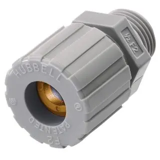 Hubbell Wiring Device-Kellems SHC1020CR HWD 1/2 in Standard Duty Straight Cord Connector