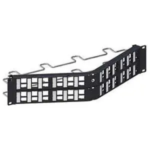 CommScope 760207308 Angled Discrete Distribution Module Patch Panel M-Series UTP 2 RU 48-Port