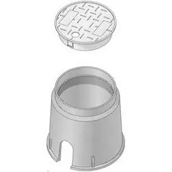 SPS Approved Vendor JJ109G 6 Inch Plastic Round Valve Box Black/Green