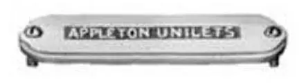 Appleton K50-CM 1/2 Malleable Conduit Body Cover