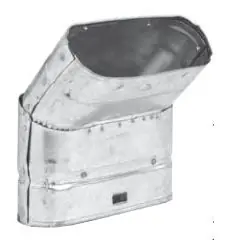 Metal-Fab 4MO45S Standard Fixed Angle, 4 in, 45 deg, Galvanized