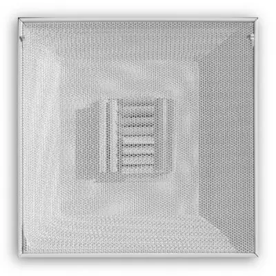 TRUaire 1400CB10 24 inch x 24 inch White T-Bar Perforated Supply Diffuser with 10 inch Collar
