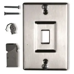 Siemon MX-WP-Z6AS-SS Wall Phone Plate, Kit, Single Gang, MX, (1) Z6A-SK04, Stainless Steel