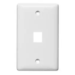 HUBBELL PREMISE WIRING NSP11W 1-PORT FLUSH MT UNLOADED SINGLE GANG NET SELECT WHITE