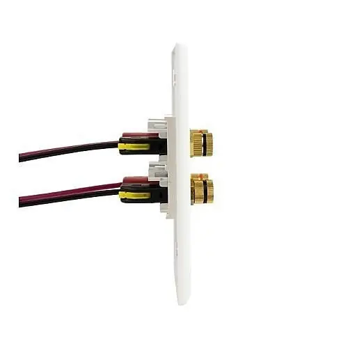 Speaker Snap SSKPW50 Keystone Binding Posts Snap Lock Connectors Compatible with 12 to 24 Gauge Speaker Wire 25 pairs