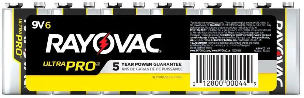 Rayovac AL-9VA Industrial Battery Power 6 PACK