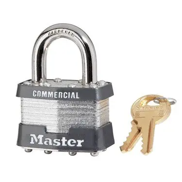 Master Lock 1KA2486 Tumbler Padlock Keyed Alike 4-Pin W1 Cylinder 1-3/4 Width