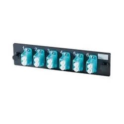 Ortronics OFP-LCD12LC 6-LC (12 fibers) multimode aqua adapters with ceramic alignment sleeves