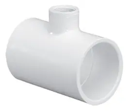 LASCO 401-528 PVC Reducing Tee 6 Inch Slip x 6 Inch Slip x 2 Inch Slip Schedule 40