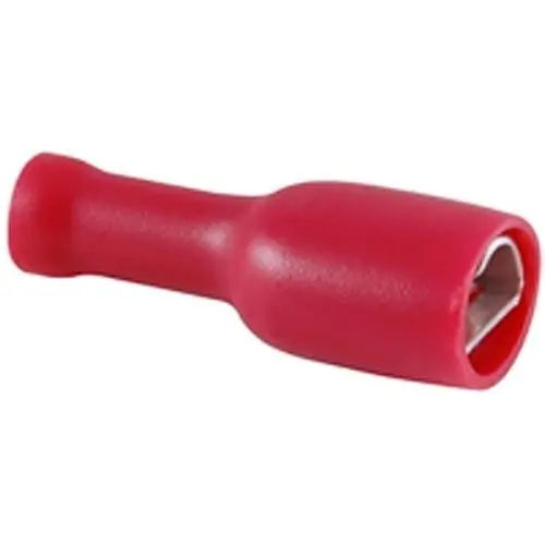 NTE Electronics 76-FIFD22-187C Quick Disconnect Female Splice Connector 22-18AWG 0.187 Inch 100-Pack