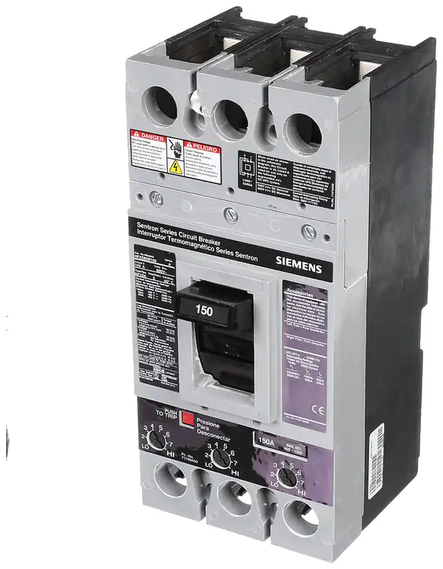 Siemens HFXD63B150 3-Pole 150 Amp 600 VAC 25 kA Molded Case Circuit Breaker