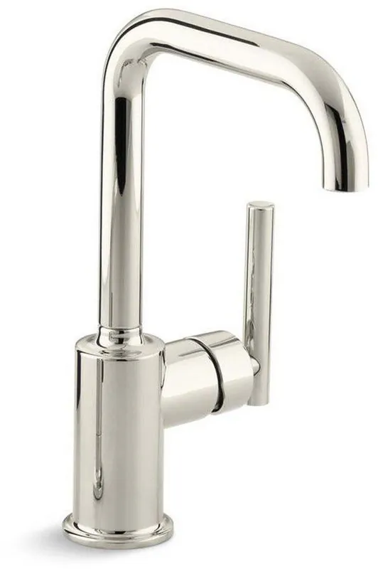 KOHLER 7509-SN Purist Single Handle Bar Faucet in Vibrant Polished Nickel