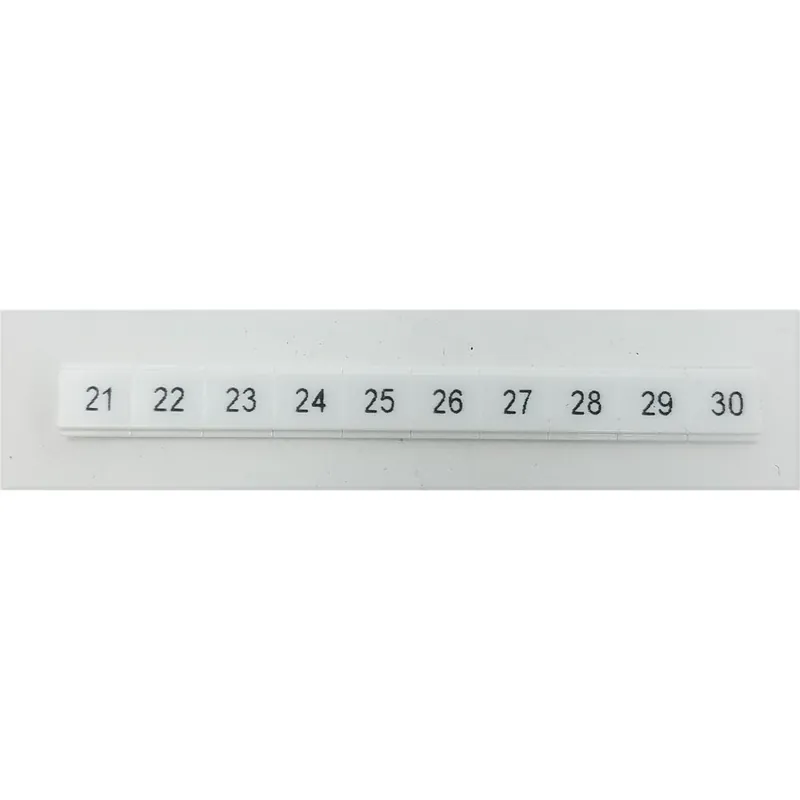 Siemens 8WH8121-3AB25 Labels, Flat, Horiz, 6.2mm, 21 To 30 (10X) Replacement MPN