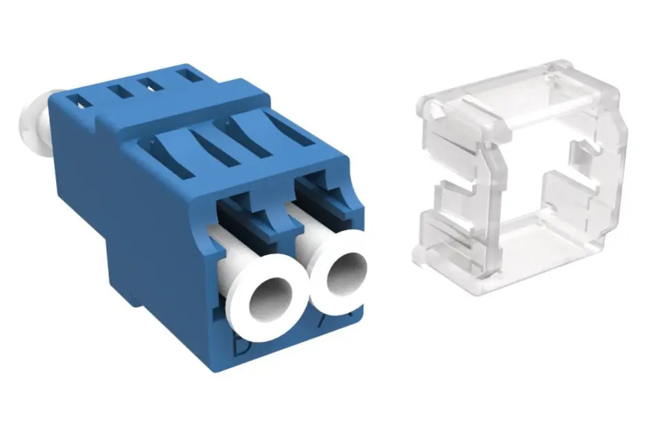 COMMSCOPE 760187864 Fiber Insert, Commercial, M81 Series Lc Duplex Adapter, Single-mode, Clear Collar