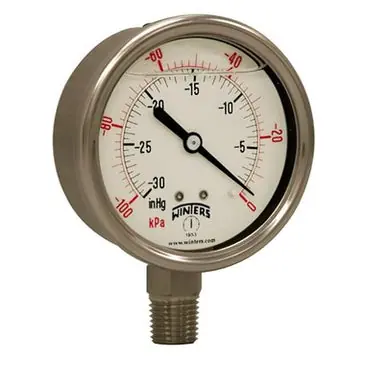 WINTERS PFQ802R1 Pressure Gauge