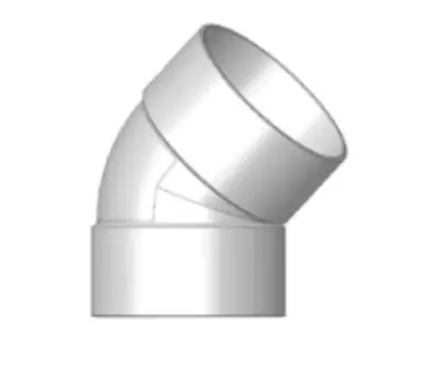 Westlake Pipe & Fittings P504 4 in. Hub x Hub SDR 35 45-Degree Elbow