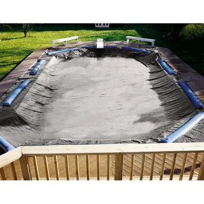 Swimline CO144065R Super Deluxe Rectangle Winter Pool Cover 35 ft x 60 ft Silver/Black