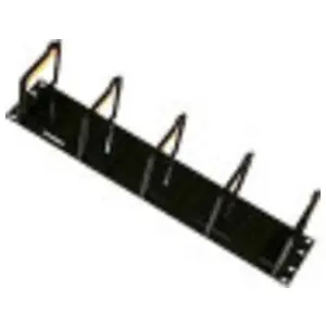 Ortronics OR-808004867 Cable Management Panel with 5 Horizontal Plastic Distribution Rings 2RU
