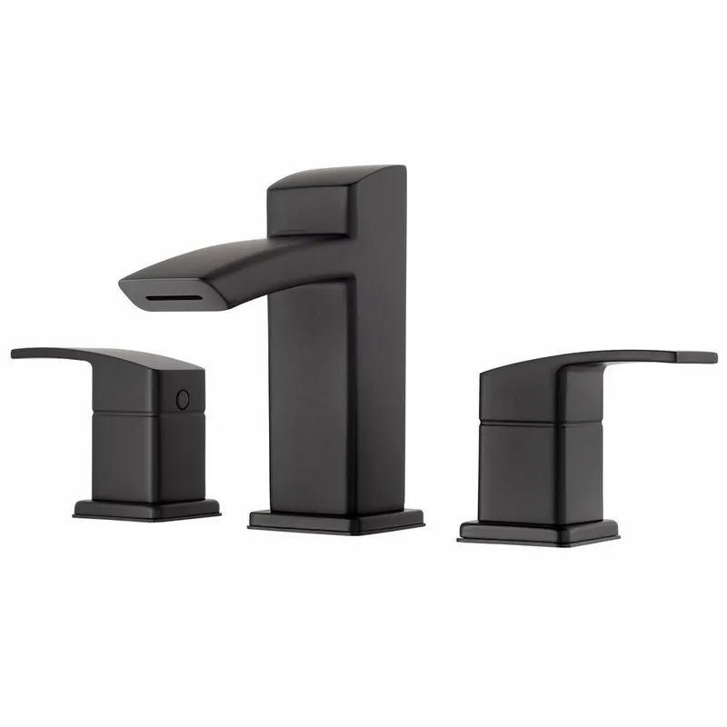 Pfister LG49-DF2B Kenzo Two Handle Widespread Bathroom Sink Faucet in Black