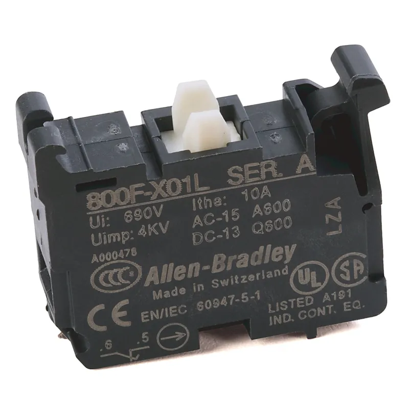 Rockwell Automation 800F-X01L Push Button No Latch 22 mm Contact Block 800FX01L AB