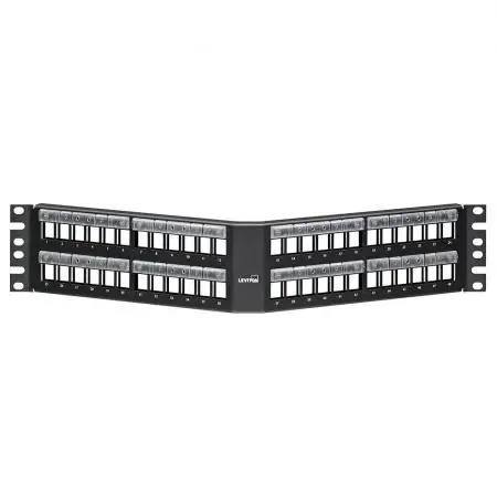 LEVITON 49256-L48 48 PORT ANGLED QUICKPORT PATCH PANEL