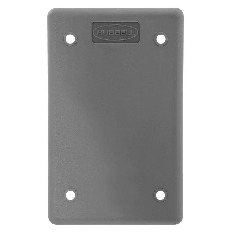 Hubbell Wiring Device-Kellems HBLP14FS POB COVER PLATE, BLANK, GRAY